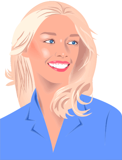 Blonde Woman's Portrait clipart