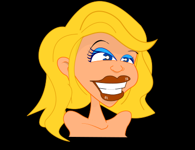 Blondie bust clipart