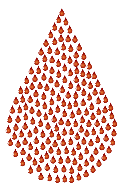 Blood Drop Fractal Type II No BG clipart