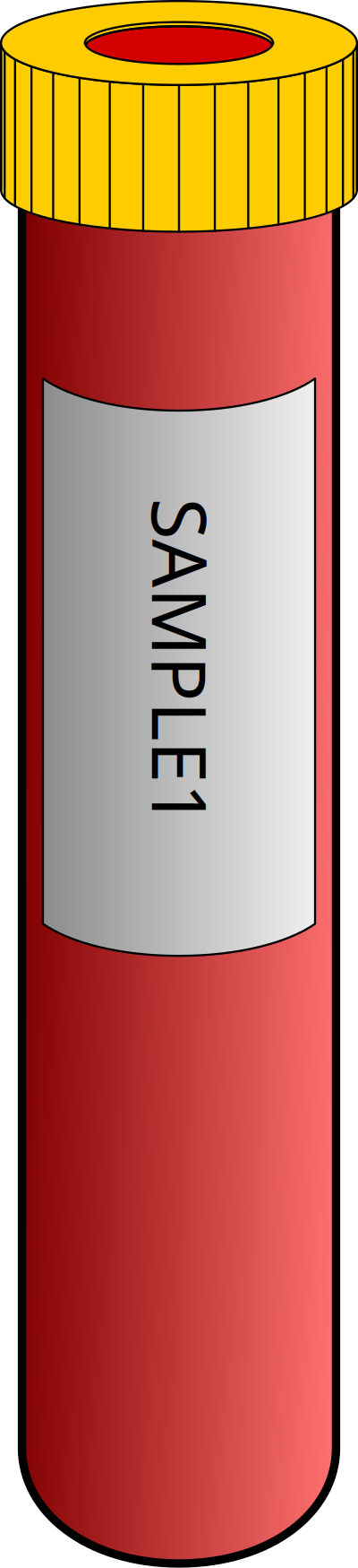 Blood tube (vaccuum style) clipart