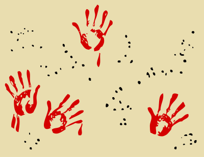Bloody Handprints clipart