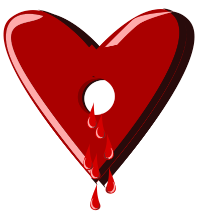 Bloody heart clipart