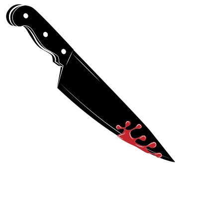 Bloody knife clipart