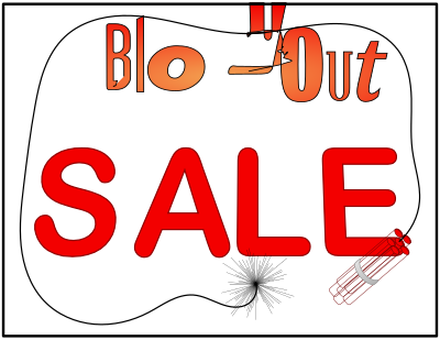 Blow-Out Sale clipart