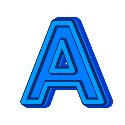 Blue A clipart