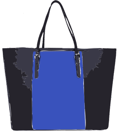 Blue and Black Handbag clipart