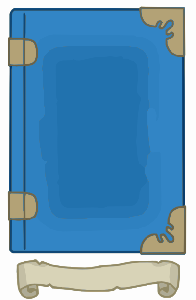 Blue and Gold book template clipart