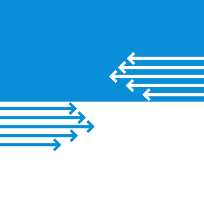 Blue and white arrows clipart