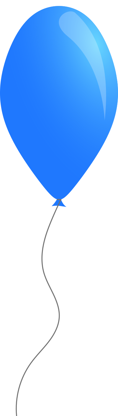 Blue balloon clipart