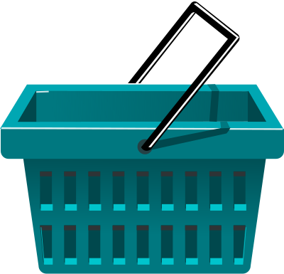 Blue basket clipart