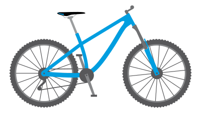Blue Bicycle clipart