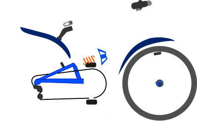 Blue bike clipart