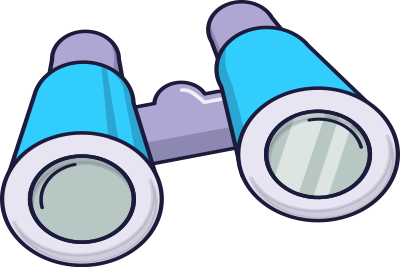 Blue Binoculars clipart