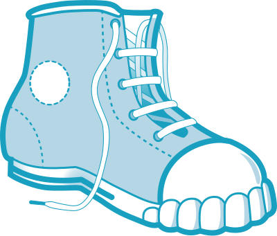 Blue boot clipart