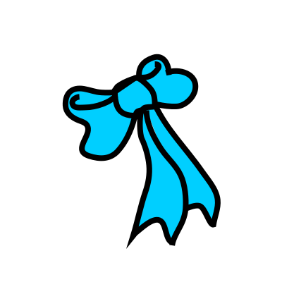 Blue Bow clipart