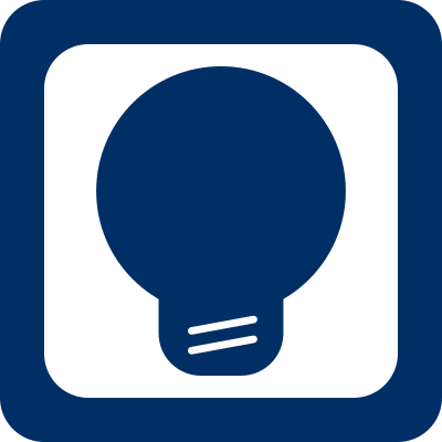 Blue Bulb Icon clipart