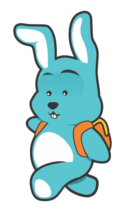 Blue Bunny Character clipart