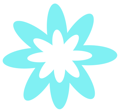 Blue Burst Flower clipart