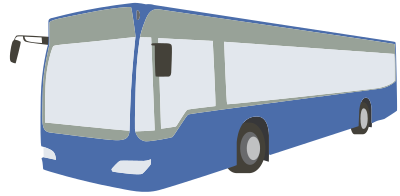 Blue bus clipart