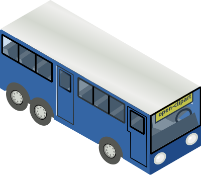 Blue bus clipart