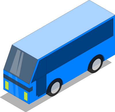 Blue bus clipart