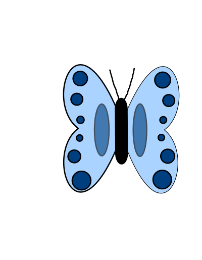 Blue-butterfly clipart