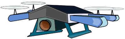 Blue Camera Drone clipart