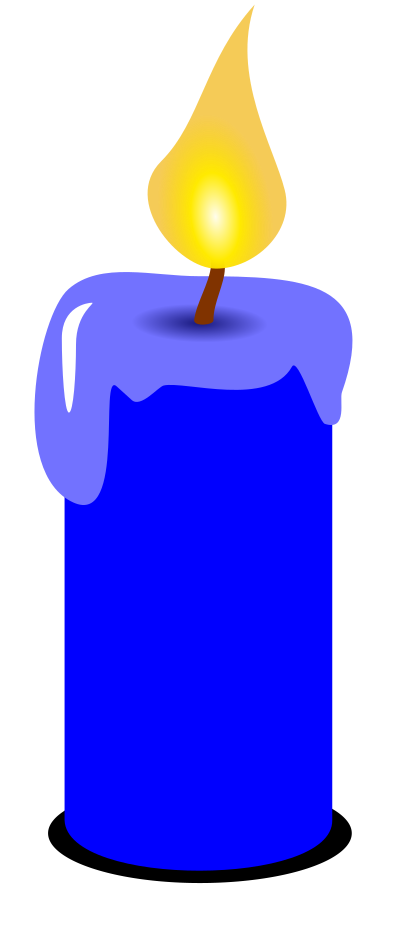 Blue Candle clipart