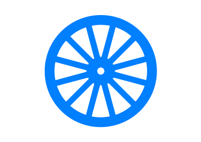Blue Cart Wheel clipart