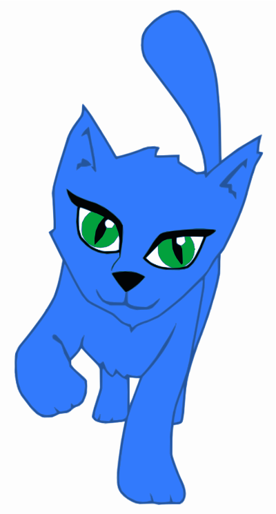 Blue Cartoon Cat clipart