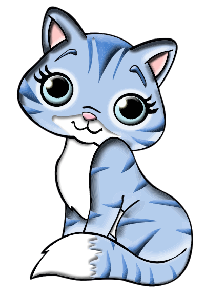Blue Cat clipart