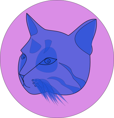 Blue cat clipart