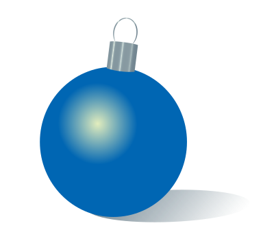 Blue Christmas ornament clipart