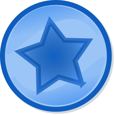 Blue circled star clipart