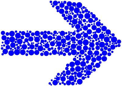 Blue Circles Arrow clipart