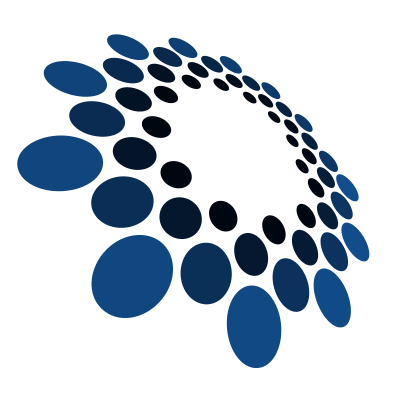 Blue circles logo art clipart