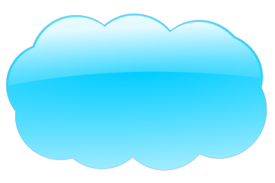 Blue cloud clipart