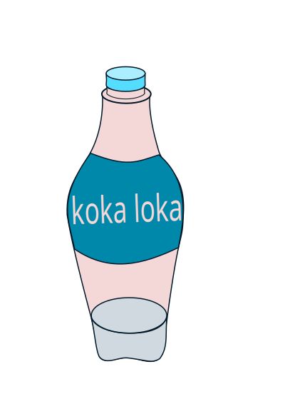 Blue coke clipart
