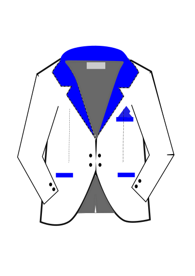 Blue collar coat clipart
