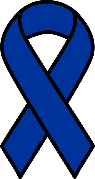 Blue Colon Cancer Ribbon clipart