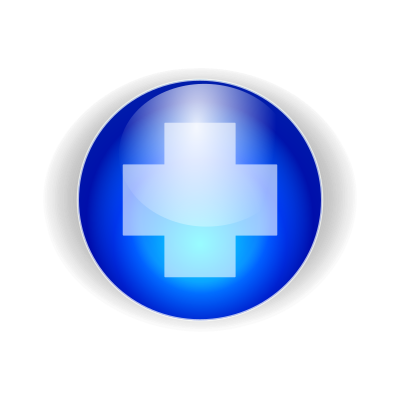 Blue crux button clipart