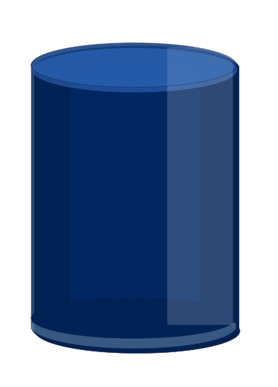 Blue cylinder clipart