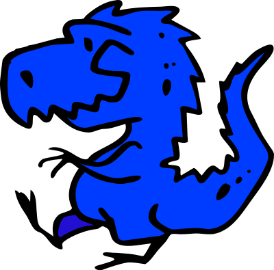 Blue Dinosaur clipart