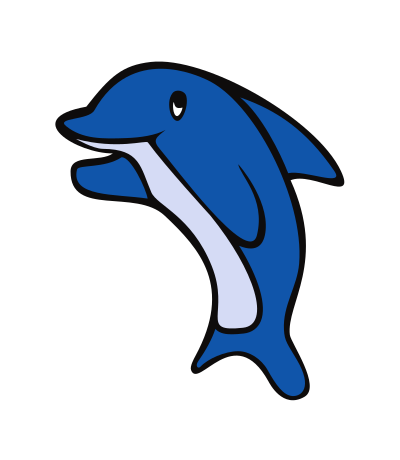 Blue Dolphin Jumping clipart