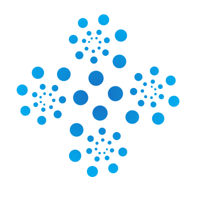 Blue dots abstract shape clipart