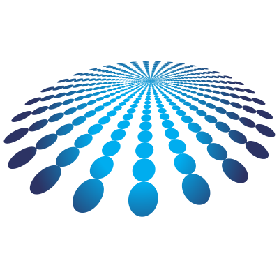 Blue dots burst clipart