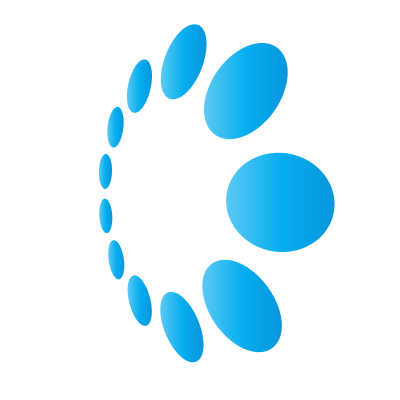 Blue dots logo concept clipart