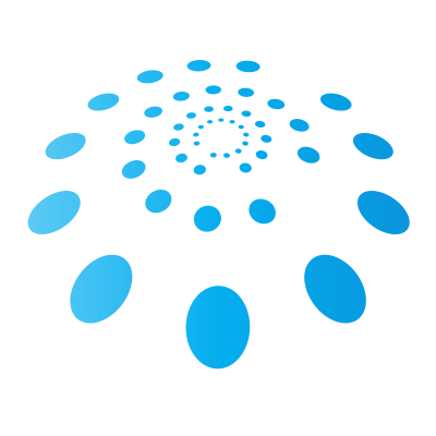 Blue dots logotype concept clipart