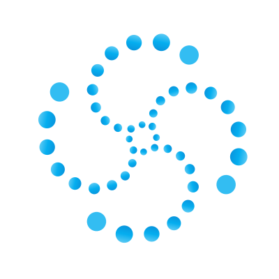 Blue dots S shape clipart
