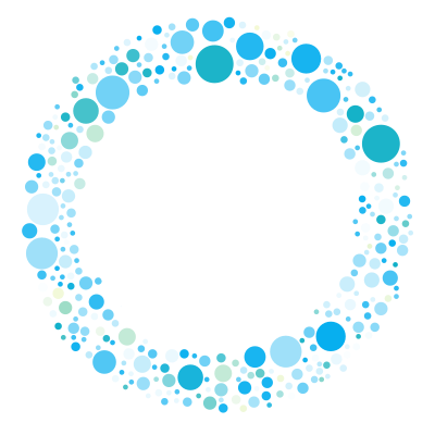 Blue dotted circle clipart